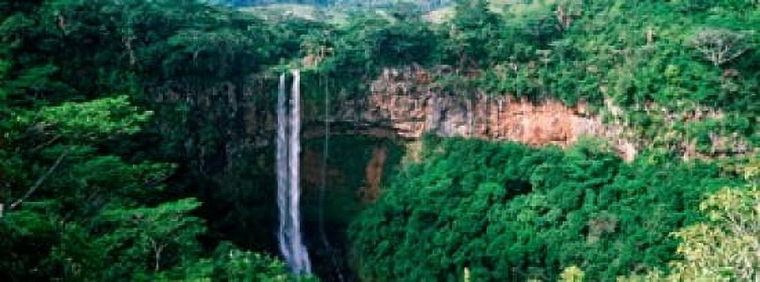 Waterfall Chamarel Waterfall Chamarel Mauritius Island Mauritius Canvas Art - Panoramic Images (30 x 12)