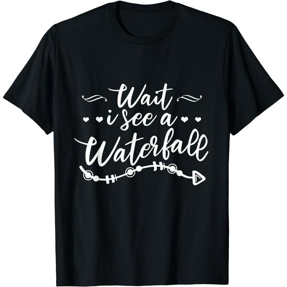 Waterfall Chaser Hiking Gear Mountains Hiker Waterfall Lover T-Shirt Black 4X-Large