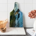 thumbnail image 1 of Waterfall Cutting Board, Image of Large Bear by a Rock in Alaska Waterfall Wildlife in Earth Art Print, Tempered Glass Cutting and Serving Board, Wine Bottle Shape, Multicolor, by Ambesonne, 1 of 1