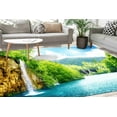 thumbnail image 1 of Waterfall in Deep Forest Rugs, Home Decor Rug, Forest View Rug, Easy To Clean Rug, View Rug, Forest Rug, Machine Washable Rug, Farmhouse Rug, 2.6'x9.2' - 80x280 cm, 1 of 8
