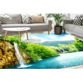 thumbnail image 1 of Waterfall in Deep Forest Rugs, Home Decor Rug, Forest View Rug, Easy To Clean Rug, View Rug, Forest Rug, Machine Washable Rug, Farmhouse Rug, 2.3'x3.3' - 70x110 cm, 1 of 8
