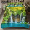 thumbnail image 1 of Waterfall Duvet Cover Set Natural Scenery Quilt Cover Pillowcase Landscape Forest Waterfall Size Po, 1 of 5