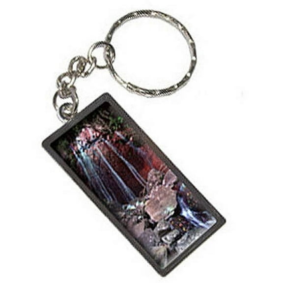 Waterfall El Yunque Rainforest Puerto Rico Keychain Key Chain Ring