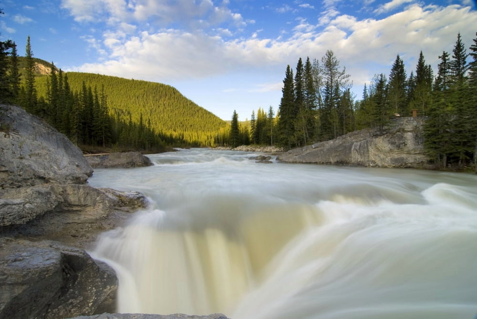 Waterfall Elbow River Kananaskis Country Alberta Canvas Art - Philippe Widling Design Pics (17 x 11)