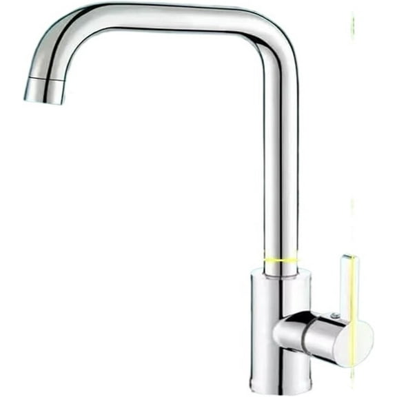 Waterfall Faucet 360° Rotating Splash Proof Basin Hot Cold Water Sink Mixer Brass Tap for Kitchen Bathroom Single Holder and Hole Tapware for Laundry Utility Rv