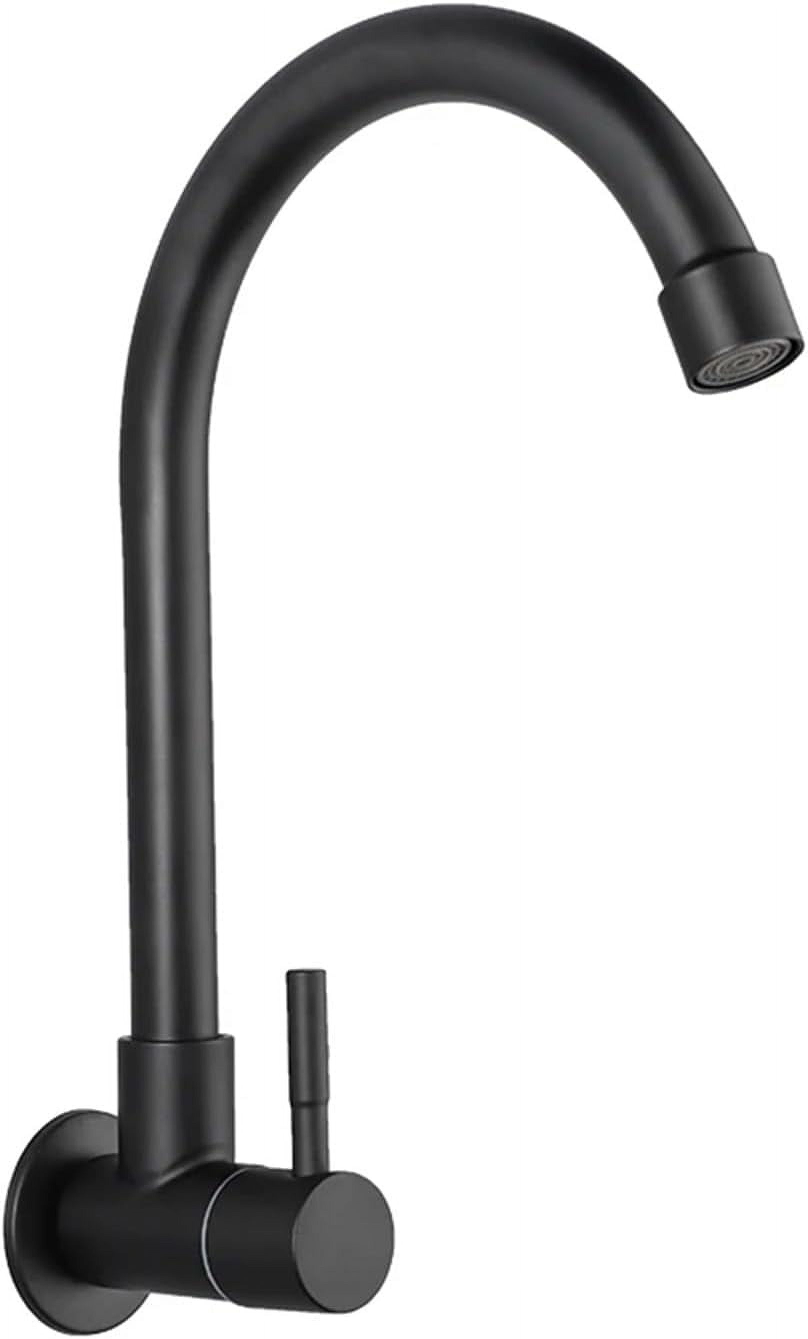 Utility Tap Waterfall Faucet Black Kitchen Faucet Wall Mounted Flexible Stainless ...