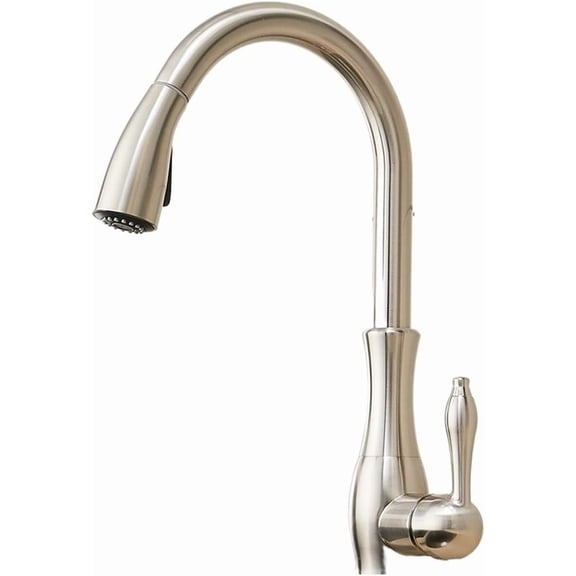 Waterfall Faucet Black Kitchen Faucets Pull Out Kitchen Sink Mixer Tap, Single Lever Water Mixer Tap Crane for Kitchen 360 Rotation Mixer 866011 for Laundry Utility Rv