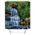 thumbnail image 1 of Waterfall Forest Waterproof Shower Curtain Sets Scenery Polyester Bath Curtains Natural Landscape Bathroom Mat Rugs Toilet Cover, 1 of 5