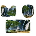 thumbnail image 1 of Waterfall Forest Waterproof Shower Curtain Sets Scenery Polyester Bath Curtains Natural Landscape Bathroom Mat Rugs Toilet Cover, 1 of 5