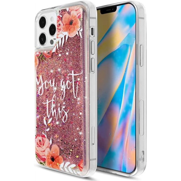 Waterfall Glitter Liquid Sparking Quicksand TPU Protective Case for iPhone 13 6.1 Inch