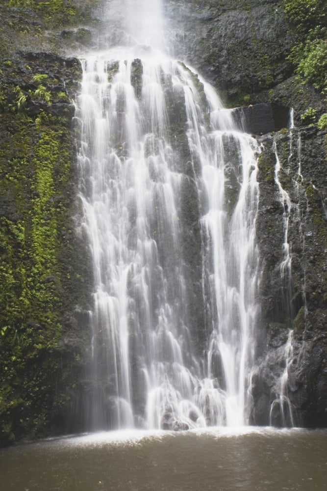 Waterfall Hana Maui Hawaii Usa Canvas Art - Michael Interisano Design Pics (12 x 19)