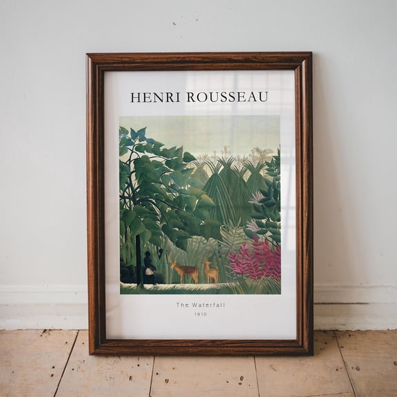 The Waterfall Henri Rousseau, Fine Art Wall Decor, Famous Painter Posters, French, Vintage Poster Wall Art Decor, Tropical Decor, Unframed Poster Size 12x18