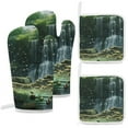 thumbnail image 1 of Waterfall Insulated Gloves And Pot Mats (four Piece Set), 1 of 6