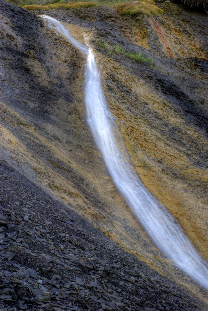 Waterfall Kananaskis Alberta Canada Canvas Art - Philippe Widling Design Pics (22 x 34)