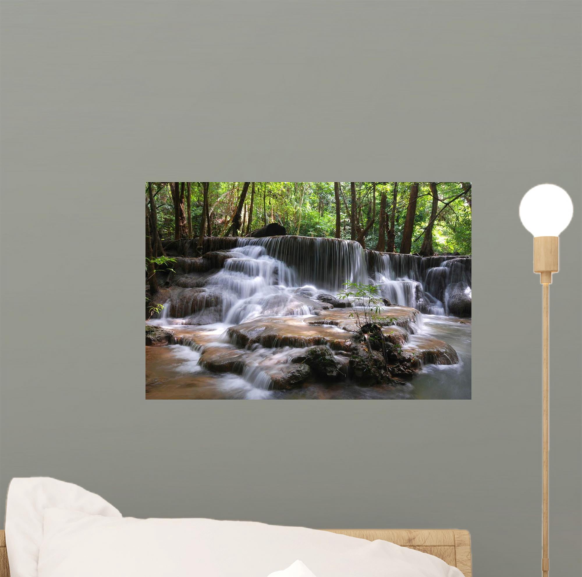 Waterfall Kanchanaburi Thailand Wall Mural by Wallmonkeys Peel and ...
