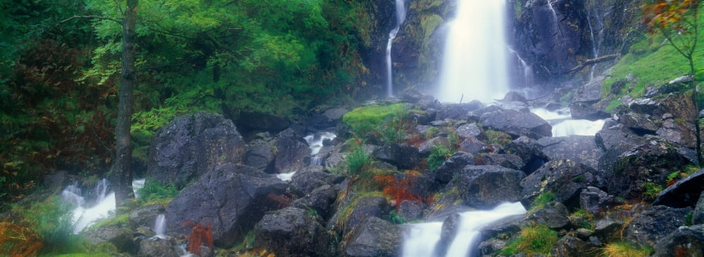 Waterfall Lake District Lake District National Park England Canvas Art - Panoramic Images (36 x 12)