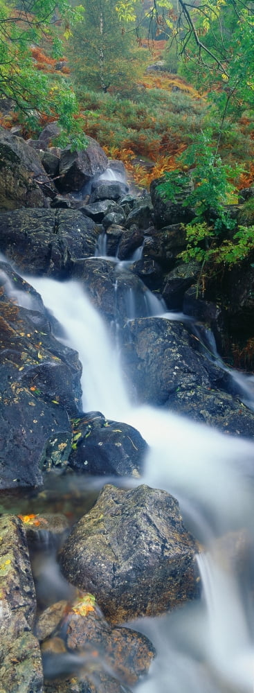 Waterfall Lake District Lake District National Park England Canvas Art - Panoramic Images (36 x 12)