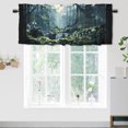 thumbnail image 1 of Waterfall Landscape Window Curtain Valances Spring Forest Natural Scenery Privacy Decorative Rod Pocket Short Window Valance Curtains 54 by 18 in, 1 Panel, 1 of 6