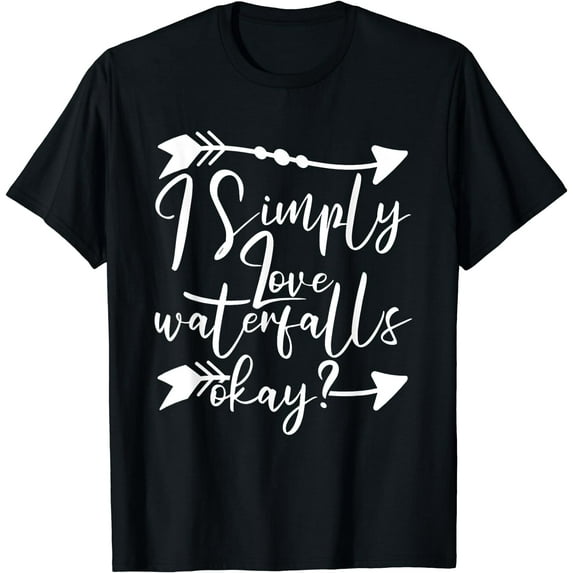 Waterfall Lover Adventure Hiker Mountains Waterfall Chasing T-Shirt Black 4X-Large