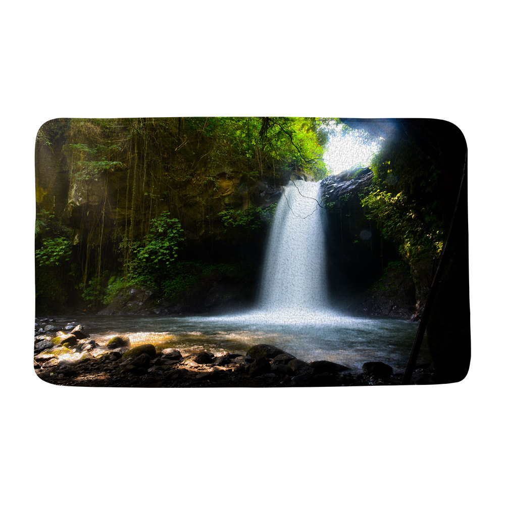 Waterfall Mountains Bath Mat Sets Forest Jungle Tropical Rainforest