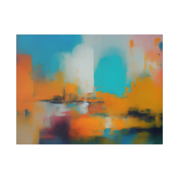Waterfall One Abstract Landscape Canvas Wall Art by Stephen Chambers