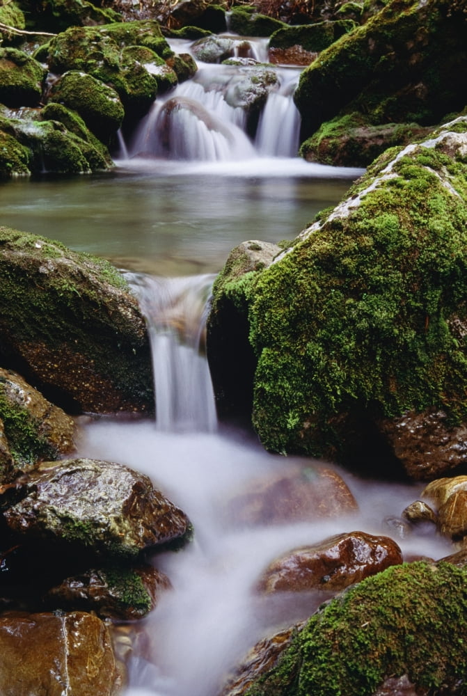 Waterfall Peter Lougheed Provincial Park Alberta Canada Canvas Art - Bilderbuch Design Pics (24 x 36)