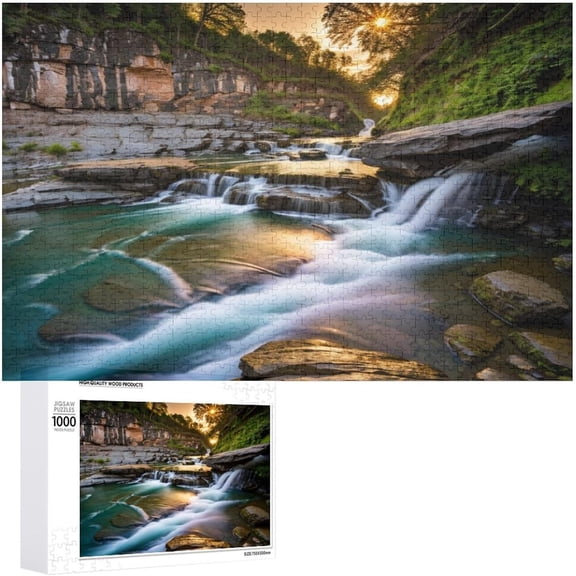 Waterfall Puzzle 500 Pieces for Adults, 20.5"x15" Nature Theme, Premium, Unique
