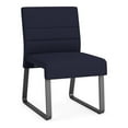 thumbnail image 1 of Waterfall Reception Sled Base Armless Guest Chair / Charcoal Steel / Navy Blue, 1 of 5