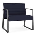 thumbnail image 1 of Waterfall Reception Sled Base Bariatic Chair / Charcoal Steel / Navy Blue, 1 of 5