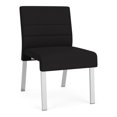 thumbnail image 1 of Waterfall Reception Waiting Armless Guest Chair / Silver Steel / Black, 1 of 5
