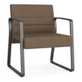 thumbnail image 1 of Waterfall Reception Waiting Oversize Guest Chair / Charcoal Steel / Brown, 1 of 5