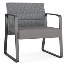 Waterfall Reception Waiting Oversize Guest Chair / Charcoal Steel / Gray / Gray