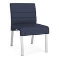 thumbnail image 1 of Waterfall Reception Waiting Room Armless Guest Chair / Silver Steel / Blue, 1 of 5