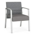 thumbnail image 1 of Waterfall Reception Waiting Room Guest Chair / Silver Steel / Gray / Gray, 1 of 5