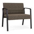 thumbnail image 1 of Waterfall Reception Waiting Room Healthcare Bariatic Chair / Black Steel / Brown, 1 of 5