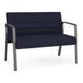 thumbnail image 1 of Waterfall Reception Waiting Room Loveseat / Charcoal Steel / Navy Blue, 1 of 5