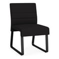 thumbnail image 1 of Waterfall Reception Waiting Sled Base Armless Guest Chair / Black Steel / Black, 1 of 5