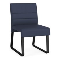 Waterfall Reception Waiting Sled Base Guest Chair / Silver Steel ...