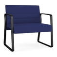 thumbnail image 1 of Waterfall Reception Waiting Sled Base Bariatic Chair / Black Steel / Blue, 1 of 5