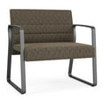 thumbnail image 1 of Waterfall Reception Waiting Sled Base Bariatic Chair / Charcoal Steel / Brown, 1 of 5