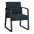 thumbnail image 1 of Waterfall Reception Waiting Sled Base Guest Chair / Black Steel / Blue, 1 of 5