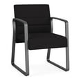 thumbnail image 1 of Waterfall Reception Waiting Sled Base Guest Chair / Charcoal Steel / Black, 1 of 5