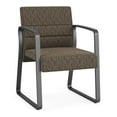 thumbnail image 1 of Waterfall Reception Waiting Sled Base Guest Chair / Charcoal Steel / Brown, 1 of 5