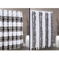 thumbnail image 1 of Waterfall Shabby Chic Ruffled Fabric Shower Curtain (2 in 1 White Silver), 72 x 72, 1 of 7