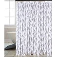 thumbnail image 1 of Waterfall Shabby Chic Ruffled Fabric Shower Curtain (white), 1 of 2