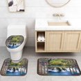 thumbnail image 1 of Waterfall Forest Waterproof Shower Curtain Sets Scenery Polyester Bath Curtains Natural Landscape Bathroom Mat Rugs Toilet Cover, 1 of 5