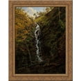 thumbnail image 1 of Waterfall, Strath Creek 24x20 Gold Ornate Wood Framed Canvas Art by Eugene von Guerard, 1 of 2