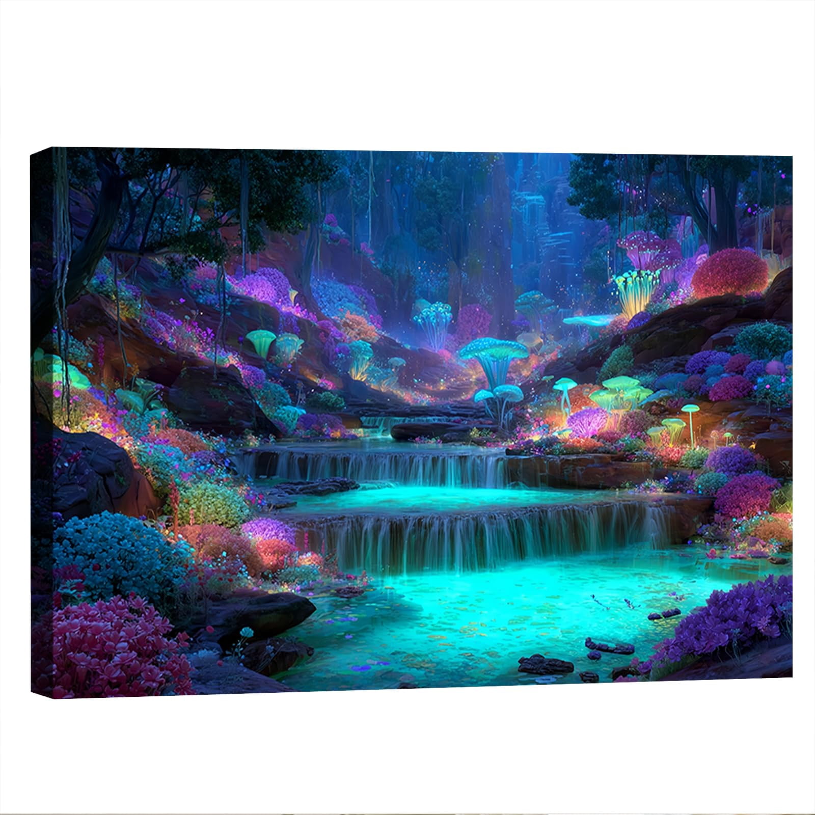 Waterfall and Stream Canvas Wall Art for Living Room, Bedroom ...