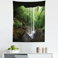thumbnail image 1 of Waterfall Tapestry, Still Waterfall in the Forest in Northern Alabama Habitat Ecosystem Scenery, Fabric Wall Hanging Decor for Bedroom Living Room Dorm, 5 Sizes, Green Brown, by Ambesonne, 1 of 1