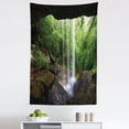 thumbnail image 1 of Waterfall Tapestry, Still Waterfall in the Forest in Northern Alabama Habitat Ecosystem Scenery, Fabric Wall Hanging Decor for Bedroom Living Room Dorm, 5 Sizes, Green Brown, by Ambesonne, 1 of 1